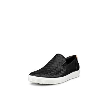 Imagem de ECCO Tênis feminino Soft 7 Woven Slip-p-on 3.0, Preto, 9-9.5