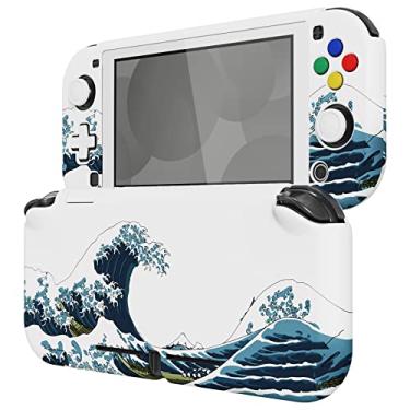 Imagem de eXtremeRate PlayVital The Great Wave Capa protetora com aderência para Nintendo Switch Lite, protetor de capa dura para Nintendo Switch Lite – protetor de tela, punhos de polegar e adesivos de botões incluídos