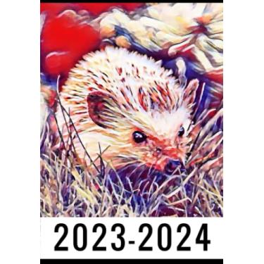 Imagem de Hedgehog 2-Year 2023-2024 Pocket Planner: Monthly Calendar & Agenda Organizer, Monthly Appointment Book, Jan 2023 Dec 2024 Personal Time Management, ... your next 2 years, Gifts For Hedgehog lovers.