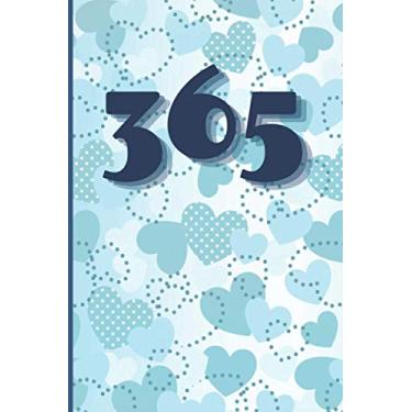 Imagem de 365 Day Journal - One Page A Day | Lined | Undated | 6x9 Daily Diary | Blue Hearts Pattern Cover: Daily Diary for 365 days of Journaling. Gift for Family and Friends