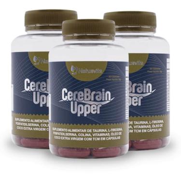 Imagem de Tirosina Taurina Fosfatidilserina Colina B6 TCM Cérebro Mental Focus Memória Cápsulas (3 und. 90 cápsulas)