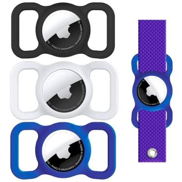 Imagem de KOKU Pets Suporte para etiqueta de ar para cães (pacote com 3) | Rastreador GPS Apple Air Tag para cães | Suporte para coleira de cachorro Airtag | Suporte de Airtag para coleira de cachorro | Preto,