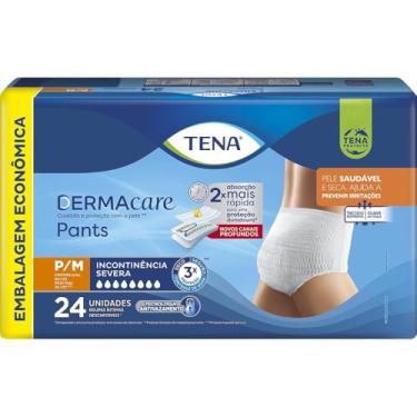 Imagem de Tena Pants Dermacare, Roupa Íntima para Incontinência Urinária, P/M - 24 unidades