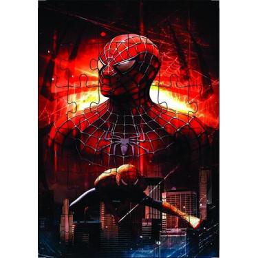 Imagem de Quebra-Cabeça Infantil Homem Aranha 2 36 Peças MDF 18x26 - Brothers Mi