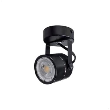 Imagem de Spot Sobrepor Direcionável Preto para Teto Pergolado Área Externa Coberta Com Lâmpada Mr16 BQ 3000k