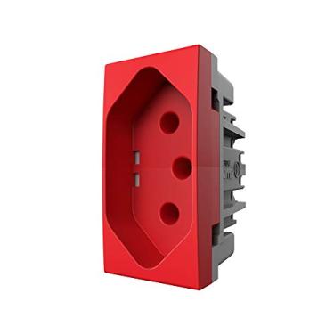 Imagem de Módulo Tomada 2P+T, Alumbra, Módulo Pro 85020, Vermelho