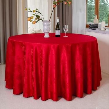 Imagem de JONKMY Toalha de mesa redonda para hotel, restaurante, banquete, toalhas de mesa redondas com padrão floral espesso, panos protetores de mesa para aniversário, casa de fazenda, primavera, Páscoa,