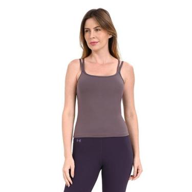 Imagem de Regata de Treino Feminina Under Armour Meridian Fitted, Cinza, GG