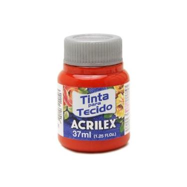 Imagem de Tinta Para Tecido Acrilex Fosca 37ml Escolha a Cor, 801 - TANGERINA