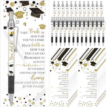 Imagem de Sinload 50 canetas esferográficas de graduação, classe de 2025, canetas de lembrancinhas de formatura em massa e marcador de livro, presente de formatura para estudantes de graduação, lembrancinha de