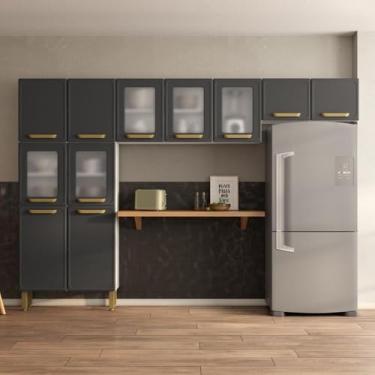 Imagem de Cozinha de Aço Compacta 3 Peças Grafite Bella Bertolini