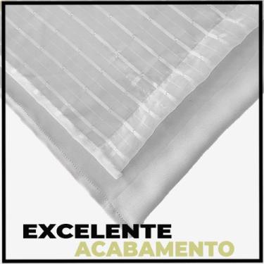 Imagem de cortina para apartamento varao Fiori 2,80 x 2,30 voal branco - Enxovai