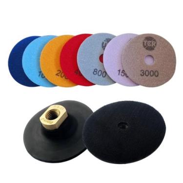 Imagem de Kit 7 Lixas Diamantadas Dágua Para Mármore, Granito, Porcelanato Com S