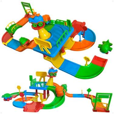 Imagem de Brinquedo Super Pista de Corrida Com 04 Carrinhos Infantil - Divplast,