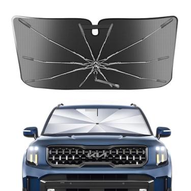 Imagem de Guarda-sol portátil para para-brisas personalizado adequado para Kia Sportage NQ5 2023-2025, 2 em 1 cristal de gelo durável guarda-chuva compacto sombra UPF50+ UV janela frontal proteção isolamento