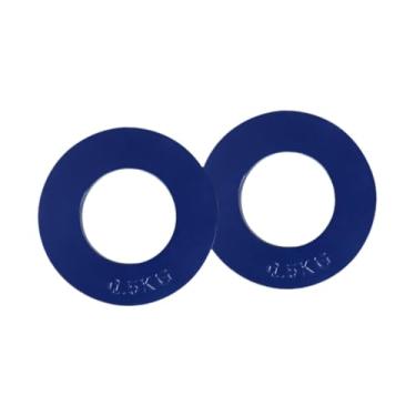 Imagem de Aymzbd 2PCS Placas de peso fracionário mudam peso 3,86 "Diâmetro placas adicionais para treinamento de força Ginásio de fitness padrão, Azul 0.5 Kg