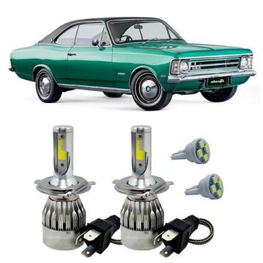 Imagem de Kit Super Led H4 6000K Farol Auto Baixo Opala/Caravan 70/92 - Autovex
