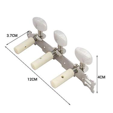 Imagem de CABEÇAS DE MÁQUINA DE GUITARRA CLÁSSICA BOTÕES DE ATUAÇÃO DE CORDAS PEGS DE PRATA TIPO FIVELA BASE DE LIGA 2 CONJUNTOS PARA GUITARRA CLÁSSICA DE AJUSTE UNIVERSAL ESQUERDA DIREITA