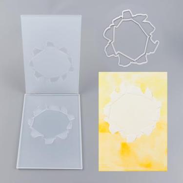 Imagem de BAOFALI Pasta em relevo 3D e conjunto de moldes de metal para fazer cartões, modelo de relevo de textura de flor vazada, estêncil de papel em relevo para álbum de fotos faça você mesmo, álbum de