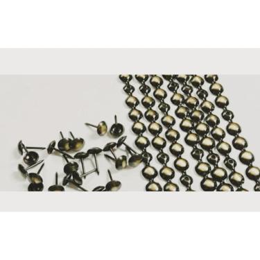 Imagem de Cabeceira Painel Glamour Tachas Branca Reta Courino Branca