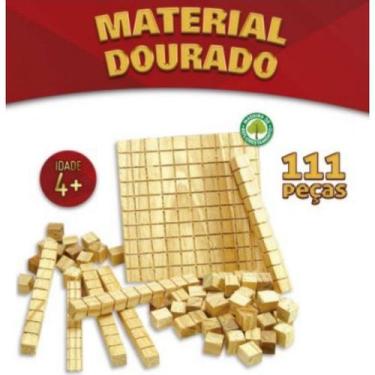 Imagem de Material Dourado com 111 Pecas Para Volta as Aulas  Material Escolar D