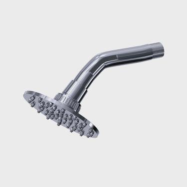 Imagem de Chuveiro Redondo Abs Cromado Banho Mais Prático e Eficiente. Cinza