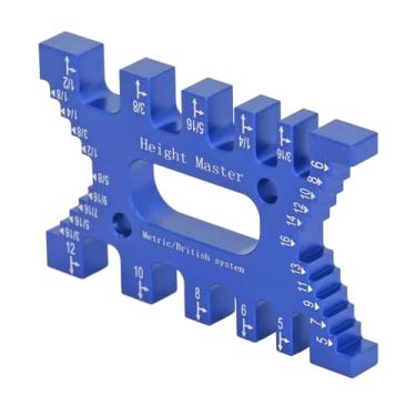 Imagem de Pinça de Tenon Gabarito de Cauda, ​​alta Precisão a Régua, Liga de Alumínio, Com Processamento CNC, para Trabalhar Madeira (Azul)