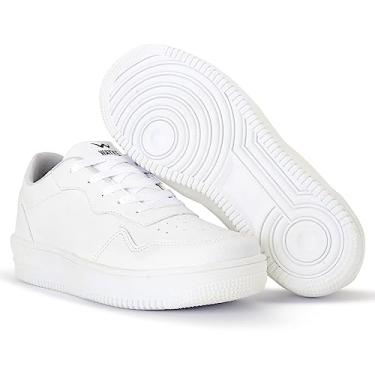 Imagem de Tenis Masculino E Feminino Wayke Force Retro Skate Unissex Board Basquete (BRANCO, BR, Adulto, Numérico, 36)