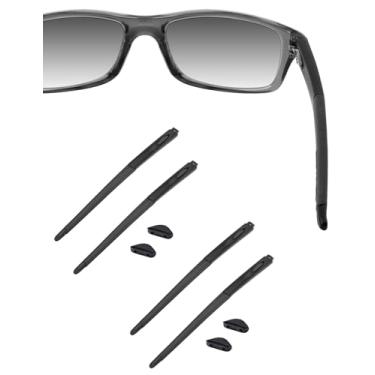 Imagem de HILEEN Hastes pretas de substituição para óculos Oakley Crosslink Pitch OX8037 OX8041 OX8111 OX3226 - preto + preto