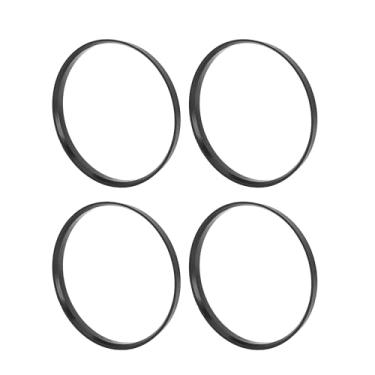 Imagem de Hihaha Anéis centralizados no cubo da roda do carro Rodas duráveis Eixo central amortecedor Hubrings preto 4 peças OD 110,1 mm para ID 100,1 mm Policarbonato Material durável