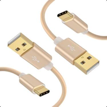 Imagem de Kit 2 Cabo USB-C Carregamento Rapido 3A 60W Reforçado 1,5 M - Bolaazul