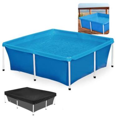 Imagem de Piscina Retangular 2000 Litros + Capa Mor  Kit 
