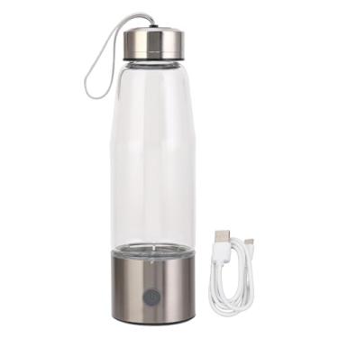 Imagem de Gerador de Garrafa de água de Hidrogênio Máquina de Ionizante 2300ppb para Viagem de Vidro Recarregável de Viagem Em Casa Com Bloco de Silicone Portátil 460ml