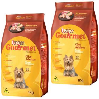 Imagem de Combo 2 Ração Quatree Gourmet Cães A.D Raças Pequena - 1Kg