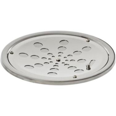 Imagem de Ralo Grelha Inox Redonda 15cm Polida Com Caixilho Com Fecho - ESTILMAX