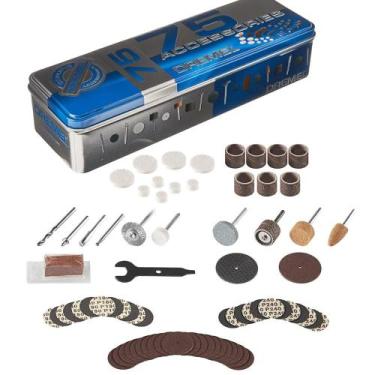 Imagem de Kit de Acessórios para Uso Geral Com 75 Peças para Micro Retífica - 70