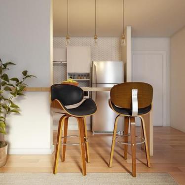 Imagem de Banqueta Giratória Arnhem Preta - Mobly