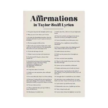 Imagem de Taylor Swift Lyrics Afirmations I Love You Poster Canvas Wall Art Home