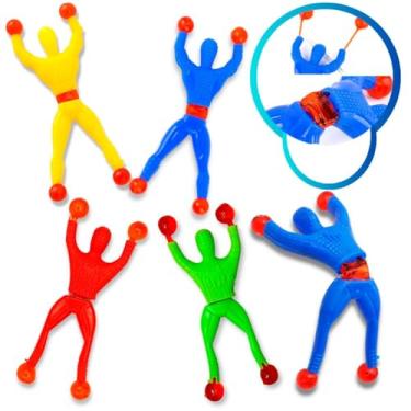 Imagem de Kit 2 Bonecos Ninja que Gruda na Parede Geleca Meleca Brinquedo Ninja Escalador Autoadesivo – Diversão Infinita com Brinquedo que Gruda e Desce Paredes e Superfícies Lisas