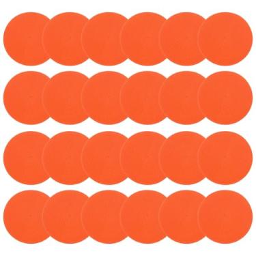 Imagem de PATIKIL Marcadores de poliéster de 10 cm, 24 peças de pontos de borracha antiderrapantes com bolsa de armazenamento, cones planos de agilidade para treinamento esportivo, basquete, futebol, laranja
