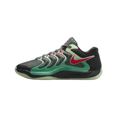 Imagem de Nike Tênis de basquete masculino KD 17 NRG 'Aunt Pearl' 2024 (FZ1518 600), Preto/verde vintage/floresta noturna/carmesim brilhante, 46