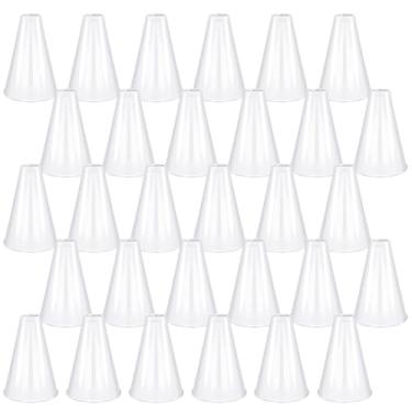 Imagem de 30 peças de megafone de torcida para festa, megafone de plástico branco, acessório de festa DIY para atividades escolares ao ar livre, lembrancinhas de festa de Natal, jogo esportivo (30 peças,