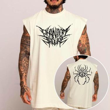 Imagem de Camiseta Regata Algodão Machão Oversized Abstract Phantom Spider Dark Arte-Unissex