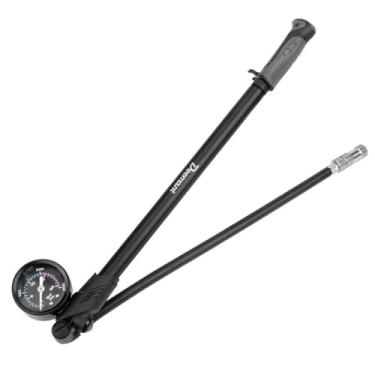 Imagem de NELboNs Bomba de choque para bicicleta de montanha de estrada bomba de suspensão de alta pressão 300PSI para garfo dianteiro e bicicleta traseira amortecedores pneumáticos com medidor para válvula de