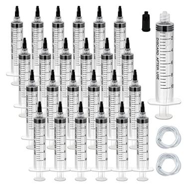 Imagem de Omawrf Pacote Com 30 Seringas Plásticas Estéreis De 10 Ml, Embalagem Individual (Sem Agulha), Luer Lock Adaptador Tampa, Tubo Macio, Medição Para Laboratórios Científicos, Líquidos, Alimentação Anim