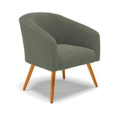 Imagem de Cadeira Sala De Jantar Pé Palito Castanho Stella Bouclê D03 - D'rossi Cor Verde Pistache