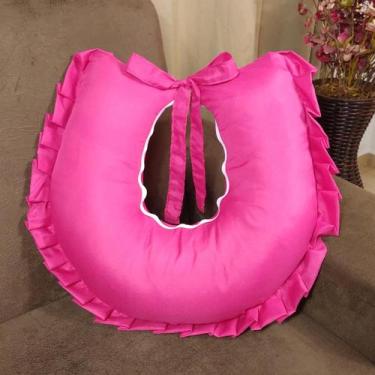 Imagem de Almofada Amamentação 100% Micropercal - Mãe e Filho Enxovais, Pink