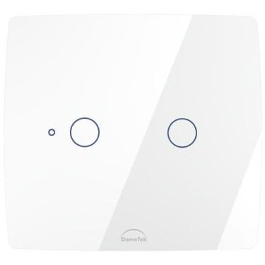 Imagem de Interruptor Wifi Touch 2 Botões Inteligente 4x4 Branco - Dometek