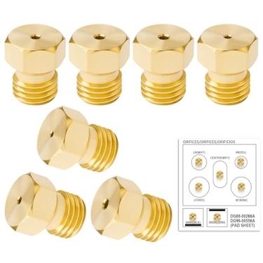 Imagem de DG96-00556A Range Lp Kit de conversão compatível com orifícios de queimador DG69-00266A 7 peças, substitui o fogão a gás Samsung NX58M9420SS