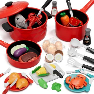 Imagem de Acessórios de cozinha Playset Lehoo Castle com panelas e frigideiras